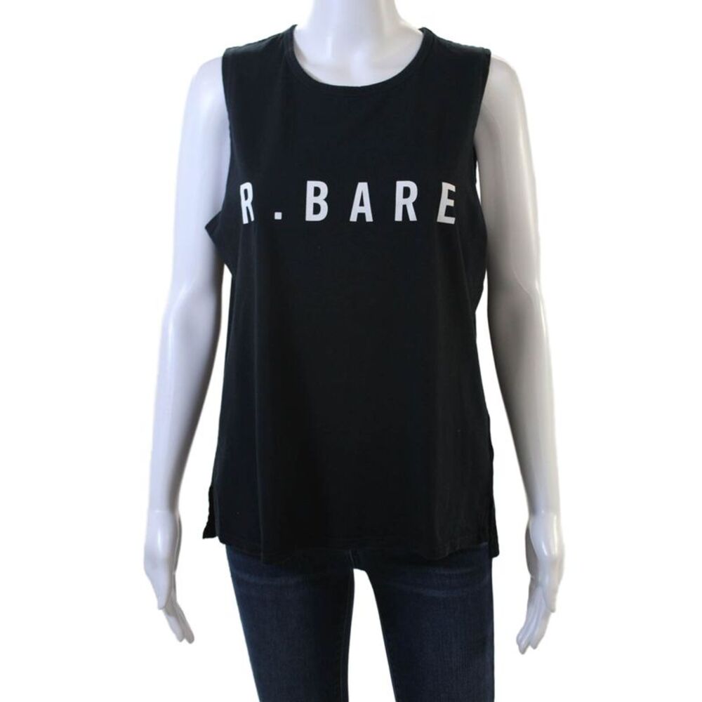 Running Bare Womens Black Jersey Tank Animal Graphic Cotton Size 12